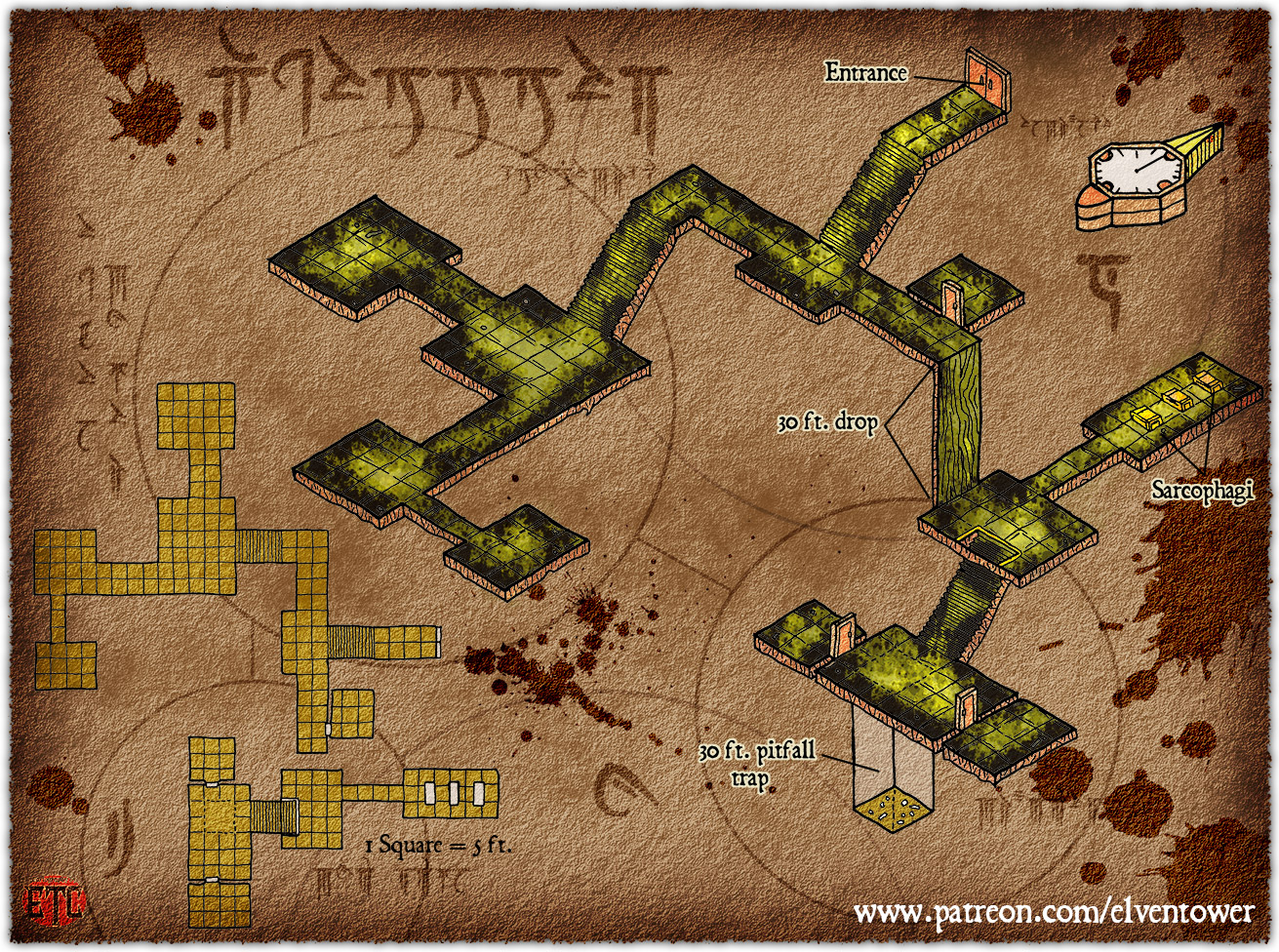 map-76-underground-lair-elven-tower-adventures